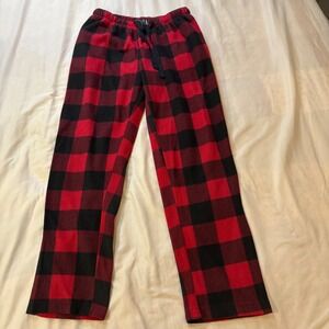 Lucky Brand Mens Sleepwear Pajama Pants M Red Black Buffalo Check‎ Plaid